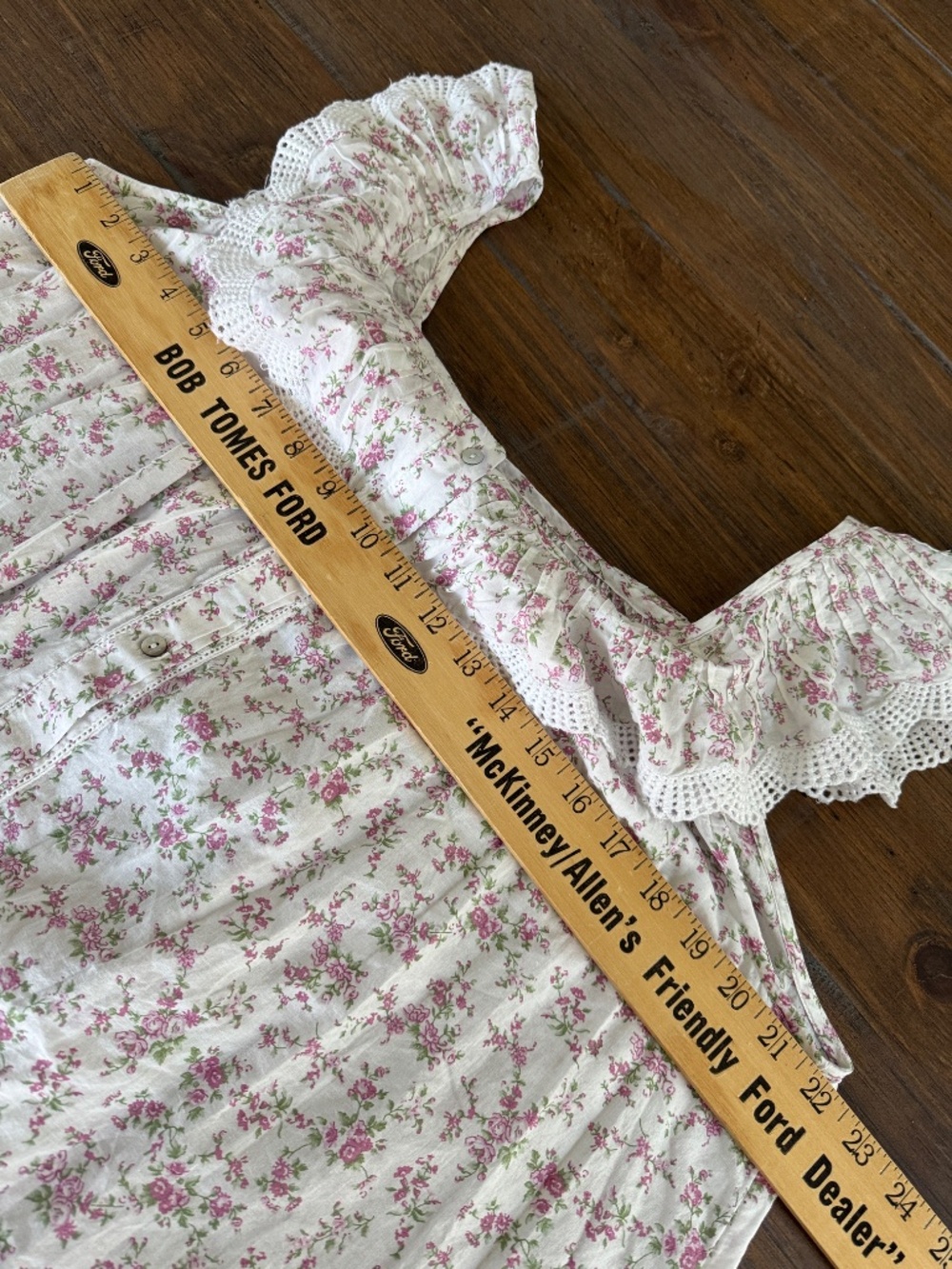 Rachel Ashwell Shabby Chic Ditsy Floral Cotton Babydoll Nightgown - Picture 9 of 10